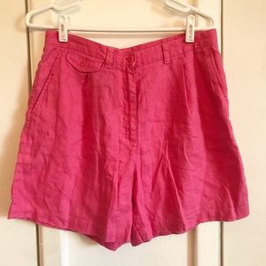 Ralph Lauren Hot Pink Linen Shorts